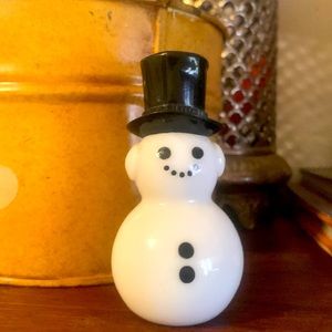 3” Glass Snowman perfume bottle